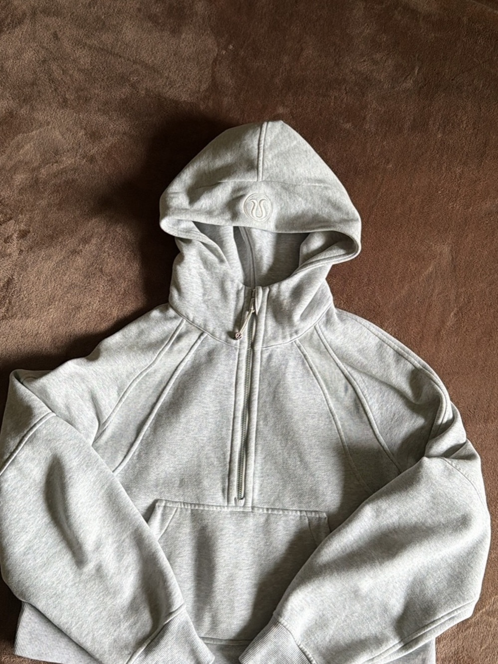 lululemon athletica Women’s Gray Half-Zip Scuba Hoodie